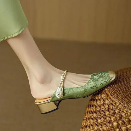 Pearl Bloom Heels