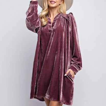 Olivia Velvet Dress