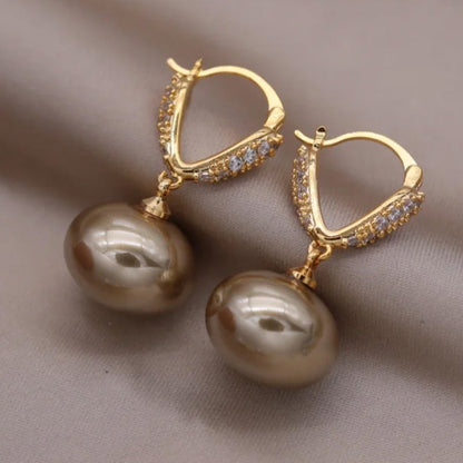 Matilda Pearl Charm Drop Earrings