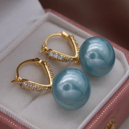 Matilda Pearl Charm Drop Earrings