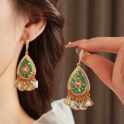Sienna Emerald Drop Earrings