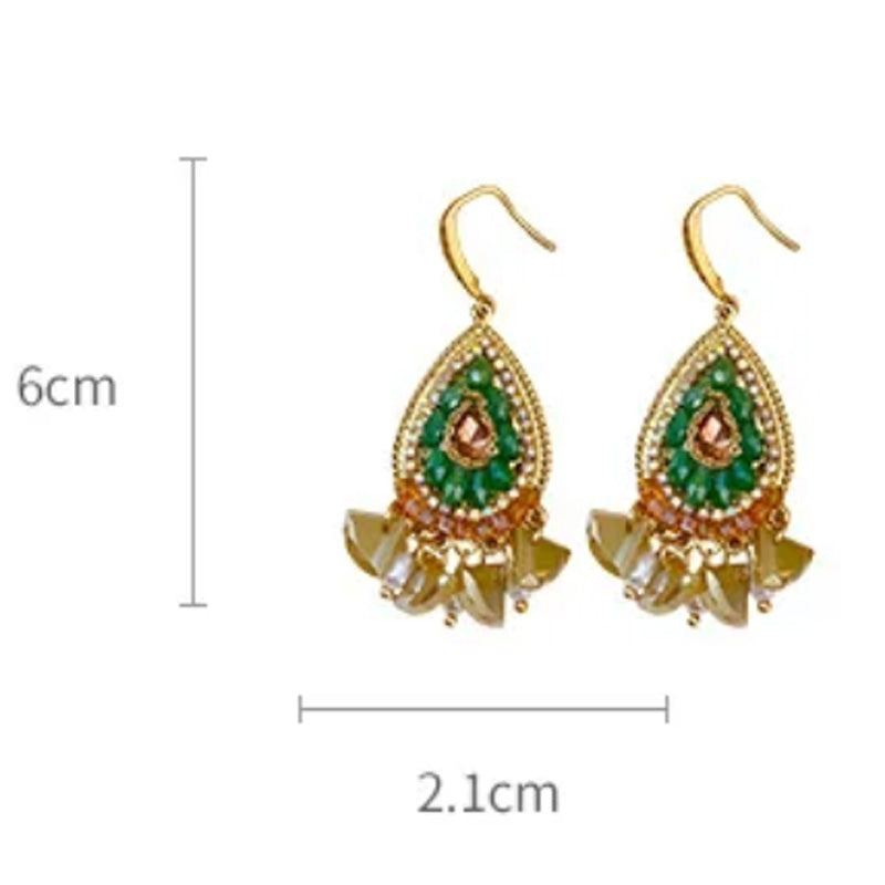 Sienna Emerald Drop Earrings