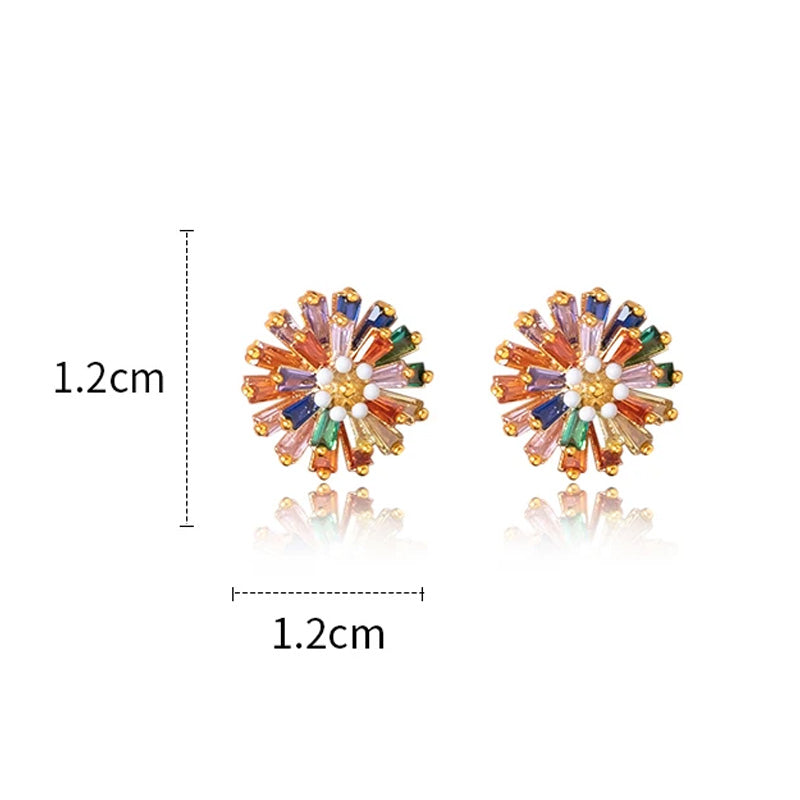 Imogen Rainbow Starburst Earrings