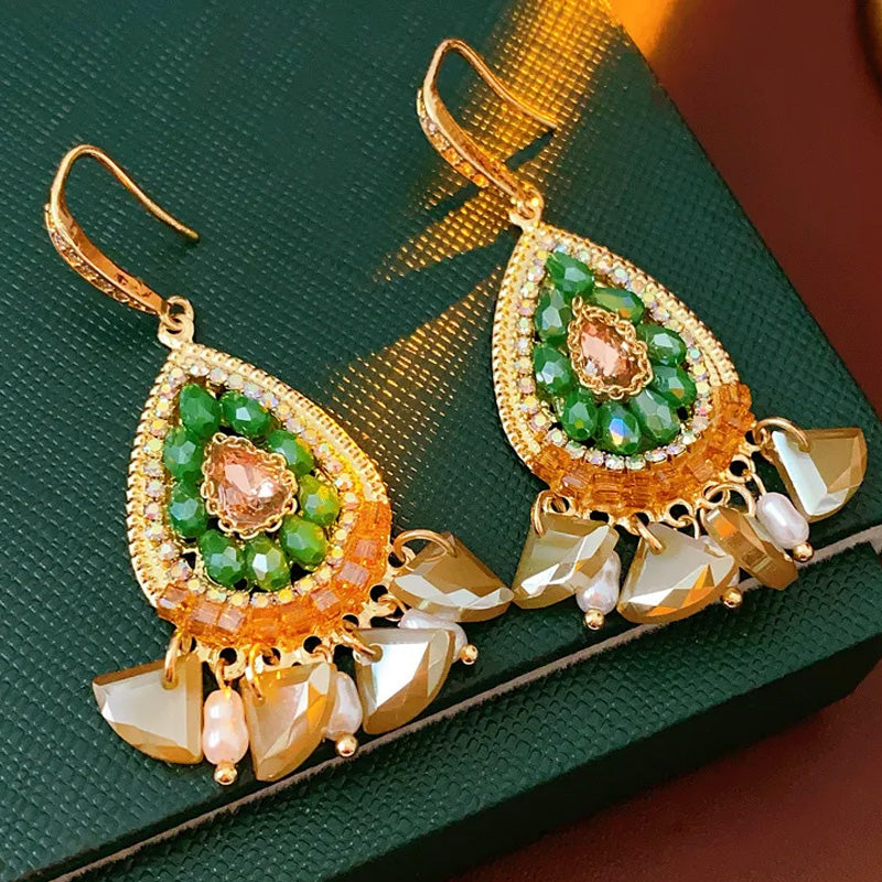Sienna Emerald Drop Earrings