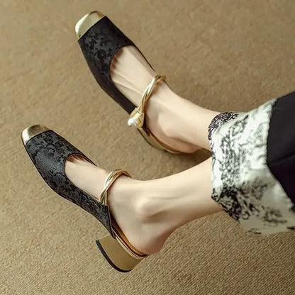 Pearl Bloom Heels