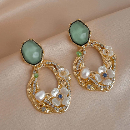 Willow Emerald Bloom Earrings