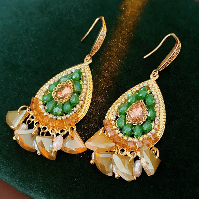 Sienna Emerald Drop Earrings