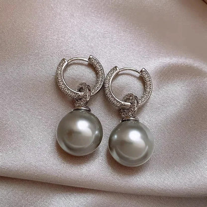 Sienna Luxe Pearl Drop Hoops