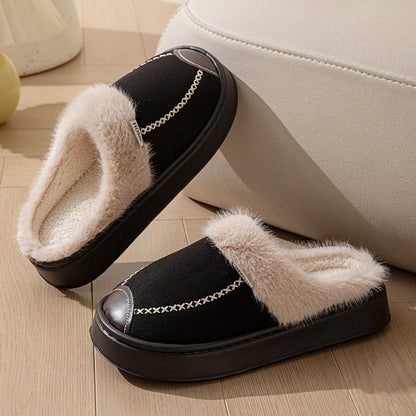 Evelyn Fur-Lined Slippers