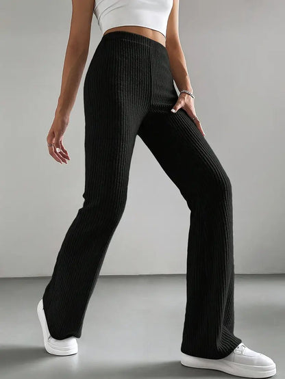 Contour Ribbed Flare Pants