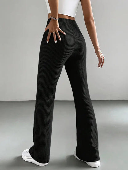 Contour Ribbed Flare Pants