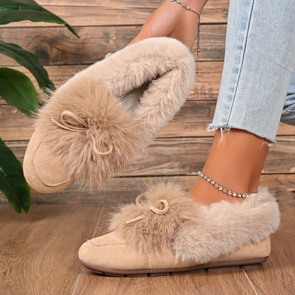 Felicia Fur-Lined Moccassins