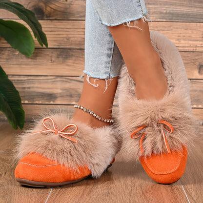Felicia Fur-Lined Moccassins