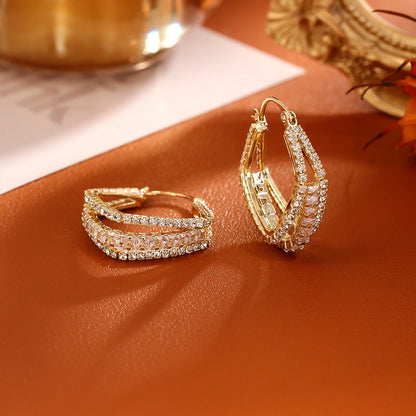 Lily Prescott Crystal Hoops