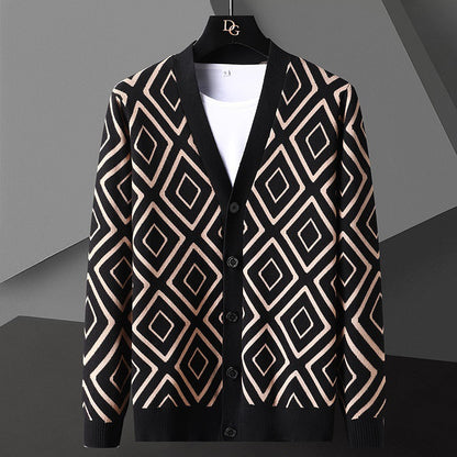 Diamond Grid Cardigan