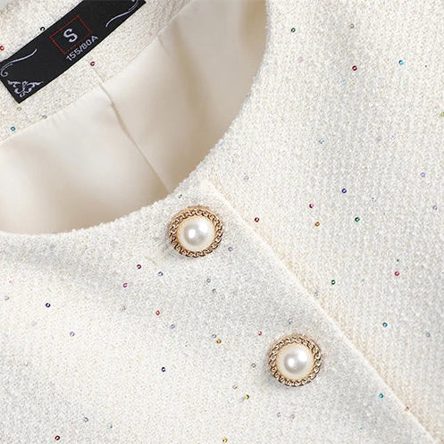 Valeria Pearl Button Blazer
