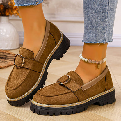 Monarch Suede Buckle Loafers