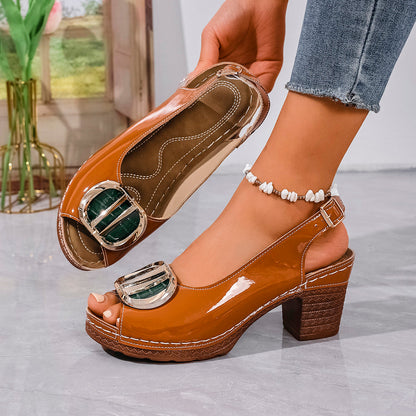 SignatureGloss Buckle Sandals