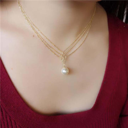 Anna Gold Pearl Set