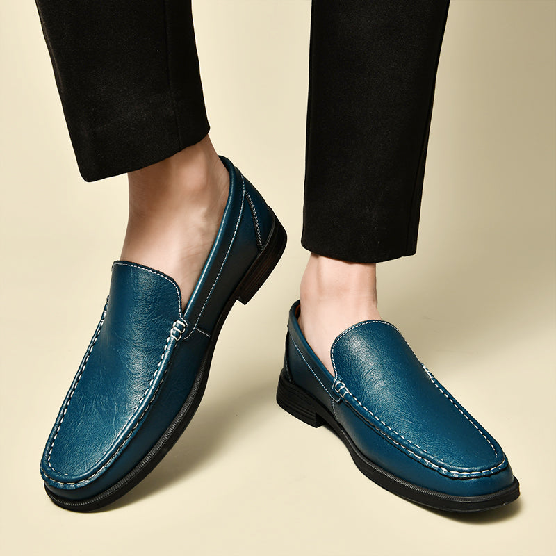 Azure Leather Loafers