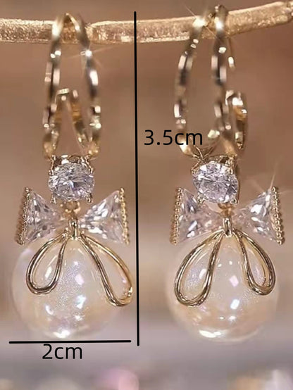 Belle Bow Drop Earrings