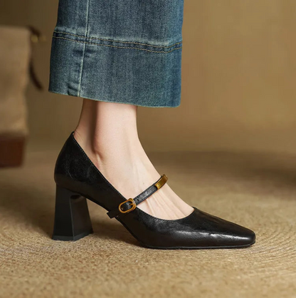 Emily Genuine Leather Heels